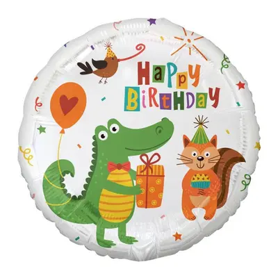 Krokodil Happy Birthday Crocodile fólia lufi 36 cm