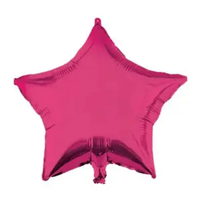 Pink Star, Rózsaszín csillag fólia lufi 46 cm