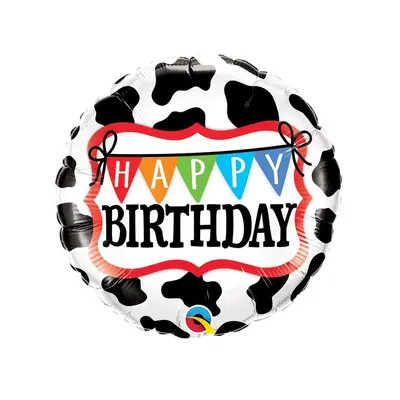 Happy Birthday Cow, Tehén fólia lufi 46 cm