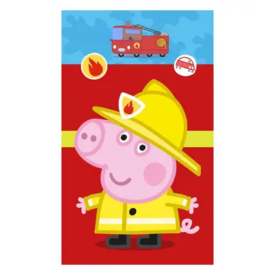 Peppa malac Fireman kéztörlő, arctörlő, törölköző 30x50 cm