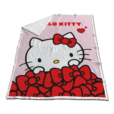 Hello Kitty Bow sherpa takaró 130x170cm