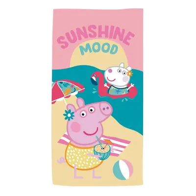 Peppa malac Sunshine fürdőlepedő, strand törölköző 70x140cm (Fast Dry)