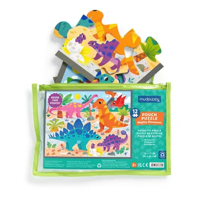 Hatalmas dinoszauruszok 12 részes tasak puzzle Mudpuppy