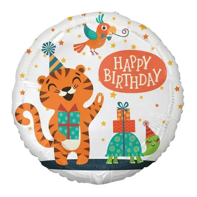 Tigris Happy Birthday Tiger fólia lufi 36 cm