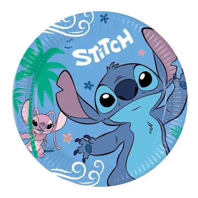 Disney Lilo és Stitch, A csillagkutya Angel papírtányér 8 db-os 23 cm FSC