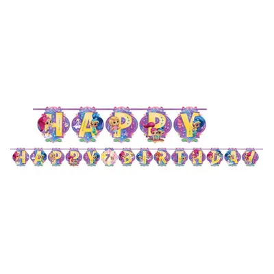 Shimmer és Shine Magic Happy Birthday felirat 200 cm