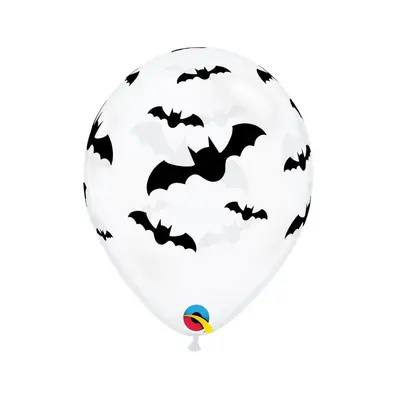 Halloween Denevér Bat léggömb, lufi 6 db-os 11 inch (28 cm)