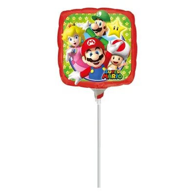 Super Mario mini fólia lufi 23 cm (WP)