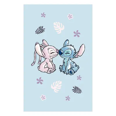 Disney Lilo és Stitch, a csillagkutya Light blue kéztörlő, arctörlő, törölköző 30x50cm