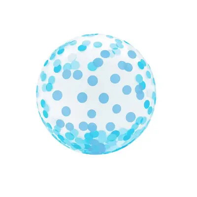 Blue Dots Aqua gömb fólia lufi 46 cm