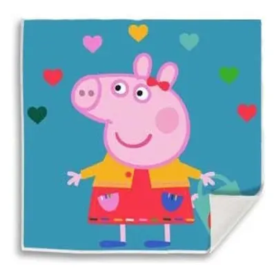 Peppa malac Hearts Mágikus Kéztörlő arctörlő, törölköző 30x30cm