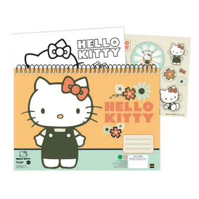 Hello Kitty Stay Sunny A/4 spirál vázlatfüzet 40 lapos matricával