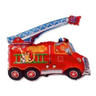 Tűzoltóautó Fire Car fólia lufi 36 cm (WP)