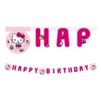 Hello Kitty Fashion Happy Birthday felirat FSC 2 m