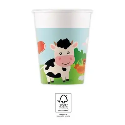 Farm Party papír pohár 8 db-os 200 ml FSC