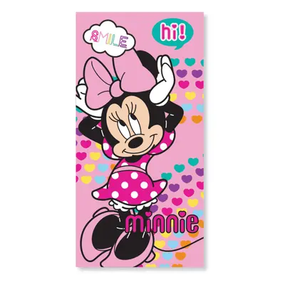 Disney Minnie Hearts fürdőlepedő, strand törölköző 70x137 cm (Fast Dry)