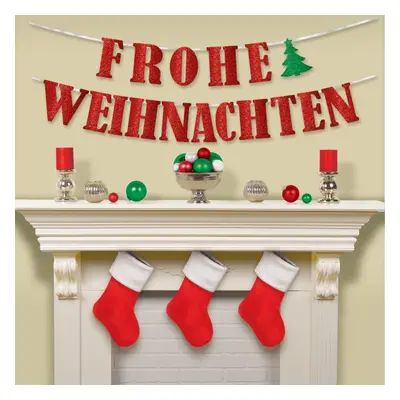 Frohe Weihnachten papír felirat 365 cm