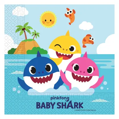 Baby Shark Fun in the Sun szalvéta 20 db-os 33x33 cm