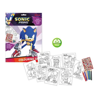 Sonic a sündisznó Prime színező + matrica szett