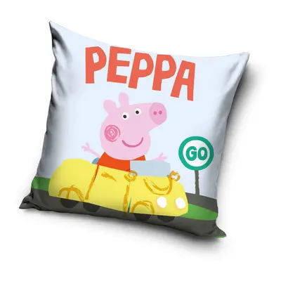 Peppa malac Yellow Car párnahuzat 40x40 cm