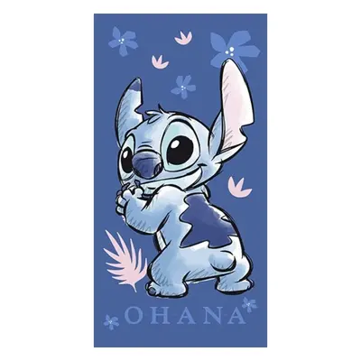 Disney Lilo és Stitch, A csillagkutya Ohana fürdőlepedő, strand törölköző 70x140cm (Fast Dry)