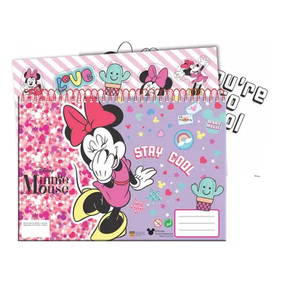 Disney Minnie Smiles A/4 spirál vázlatfüzet 40 lapos matricával