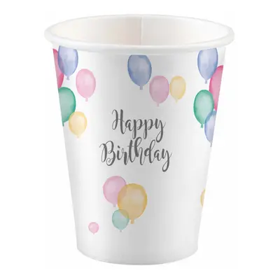 Happy Birthday Pastel papír pohár 8 db-os 250 ml