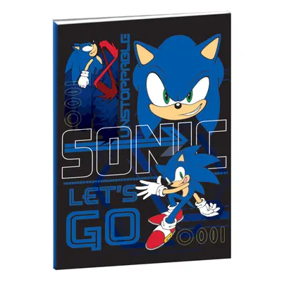 Sonic a sündisznó Go Fast B/5 vonalas füzet 40 lapos