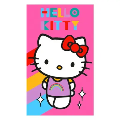 Hello Kitty Rainbow kéztörlő, arctörlő, törölköző 30x50 cm