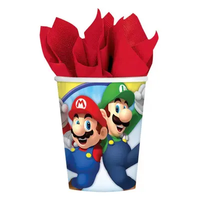 Super Mario Mushroom World papír pohár 8 db-os 250 ml