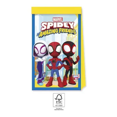 Pókember Spidey papírzacskó 4 db-os FSC - ÚJ