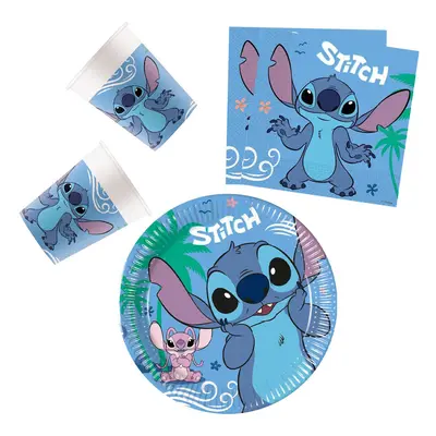 Disney Lilo és Stitch, A csillagkutya Angel party szett 36 db-os 20 cm-es tányérral