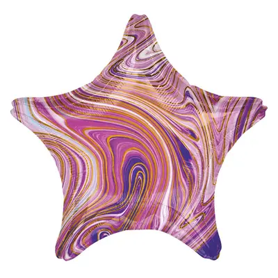 Purple Star, Lila Csillag Fólia lufi 48 cm