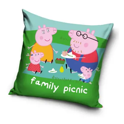 Peppa malac Picnic párnahuzat 40x40 cm Velúr