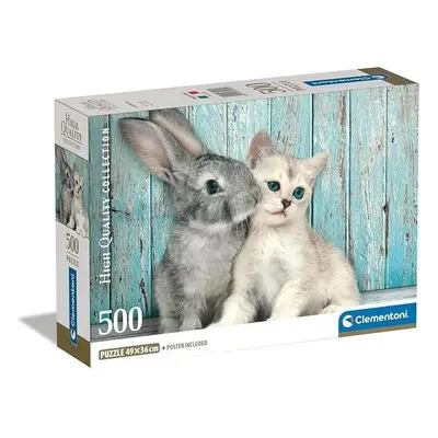 Állatos Cat & Bunny 500 db-os puzzle Clementoni