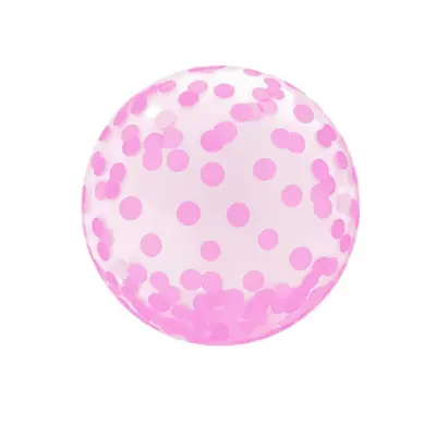 Pink Dots Aqua gömb fólia lufi 46 cm