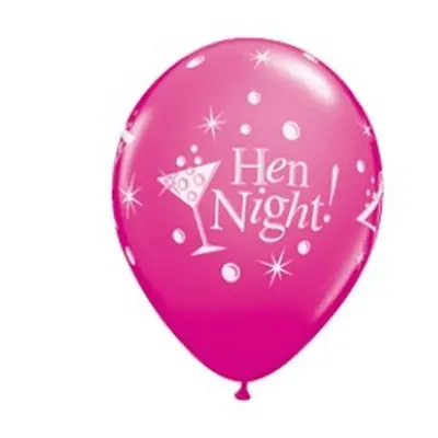 Lánybúcsú Hen Night léggömb, lufi 6 db-os 12 inch (30cm)