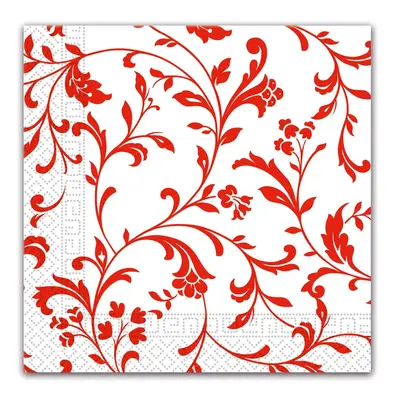 Piros mintás Arabesque Red szalvéta 20 db-os 33x33 cm FSC