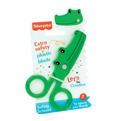 Fisher-Price Crocodile biztonsági olló 13 cm