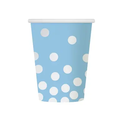 Pöttyös Silver Dots Blue papír pohár 6 db-os 270 ml