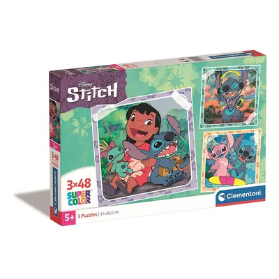 Disney Lilo és Stitch, A csillagkutya Music 3x48 db-os puzzle Clementoni