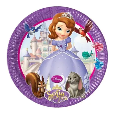 Disney Szófia Friends papírtányér 8 db-os 23 cm