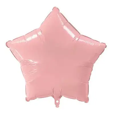 Pink Pastel Star, Rózsaszín csillag fólia lufi 46 cm