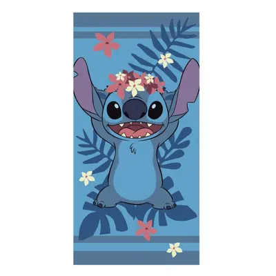 Disney Lilo és Stitch, A csillagkutya Wreath fürdőlepedő, strand törölköző 70x140cm (Fast Dry)