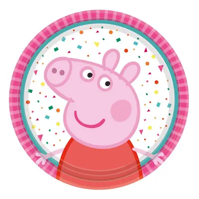 Peppa malac Confetti papírtányér 8 db-os 18 cm