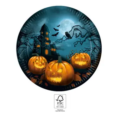 Halloween Sensations papírtányér 8 db-os 23 cm FSC