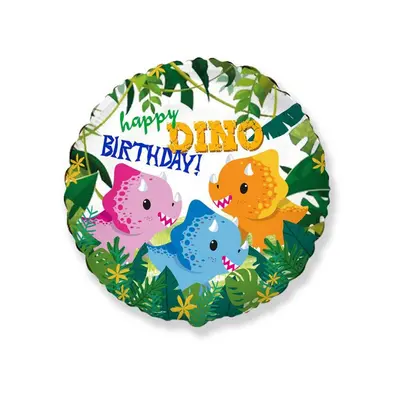 Happy Birthday Dino, Dinoszaurusz fólia lufi 46 cm (WP)