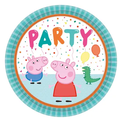 Peppa malac Confetti papírtányér 8 db-os 23 cm