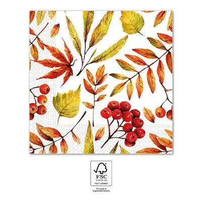 Levél Fallen Leaves szalvéta 20 db-os 33x33 cm FSC