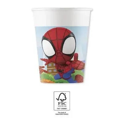 Pókember Spidey papír pohár 8 db-os 200 ml FSC